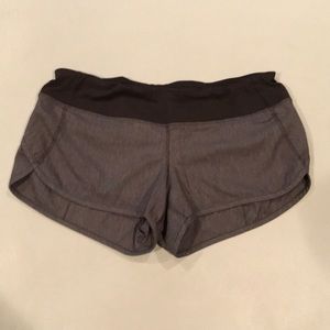 Grey lulu lemon speed shorts